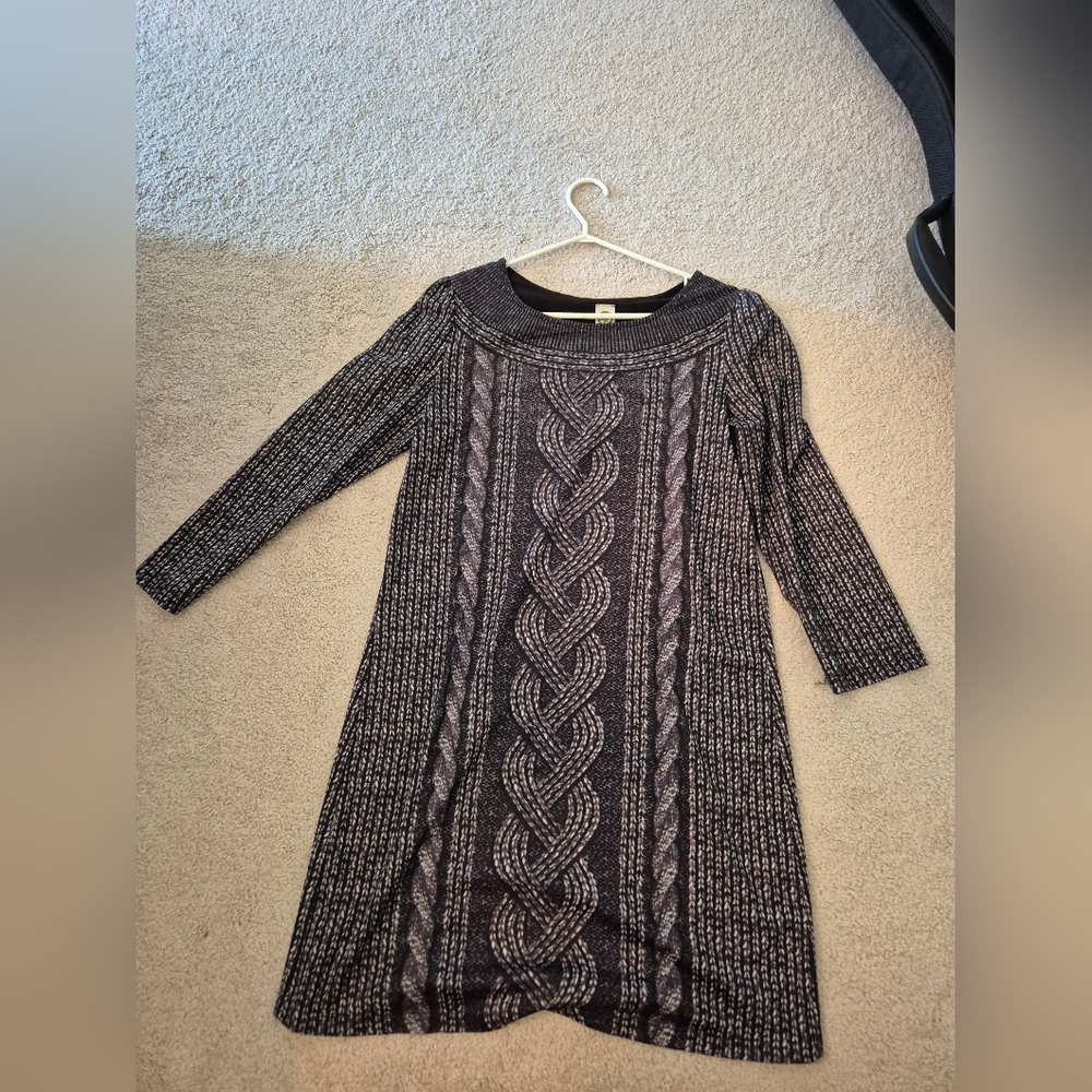 Black and Gray Printed Dress